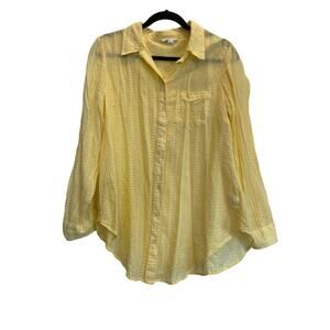 Westport ladies button up yellow L long sleeve